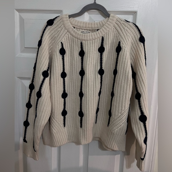 NWT Tory Burch Sport Merino Wool Dot Sweater - Picture 6 of 10
